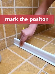 Partlimit Shower Door Dam Water Stopper Collapsible Shower Threshold Water Barrier Waterproof Strip for Bathroom Kitchen (height 5.0cmLength 0.5/1.2/1.5/1.8/2/2.5/3m)