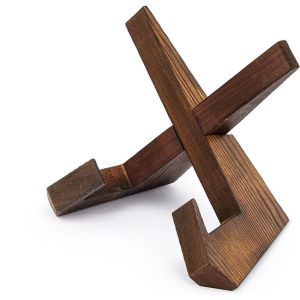 Miumiu X Shaped Wooden Tablet Holder Stand Book Stand Plate Stand Display Photo Frame Stand Record Stand