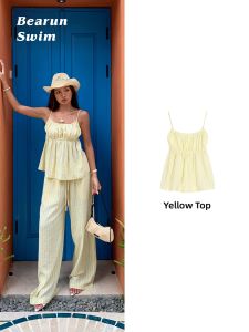 Striped Resort Style Two-piece Set For Women