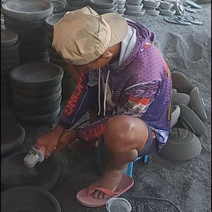 Cobek Ulekan Batu Asli Ukuran Besar Pecel