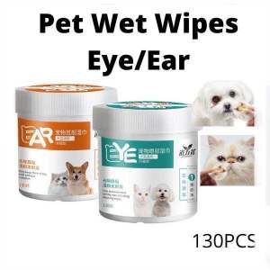 ANTI-BACTERIAL PET WET WIPES DOG ​​CAT EYE AND EAR CLEANING tisu basah pembersih mata dan telinga khas untuk kucing dan anjing
