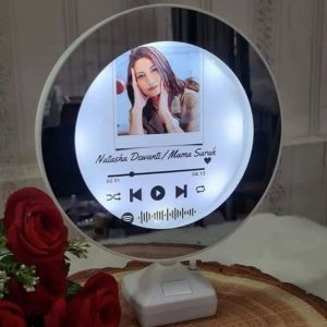 SEHARI JADI Spotify Cermin mirror kaca magic ajaib frame foto lampu LED hadiah kado gift custom ultah anniversary wisuda wedding valentine natal unik mewah