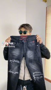 Celana Panjang Jeans Strit Model Slimpit Sobek Ukuran S M L XL