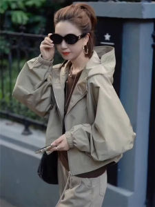 V.C.I | Fashion Short Hooded Womens Spring Autumn Casual Windbreaker Jacket