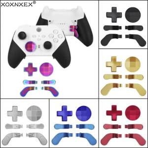 Replacement Metal Thumbsticks D‑Pad Trigger Buttons 6‑in‑1 Metal Paddles for Xbox One Elite Series 2 Controller Repair Parts