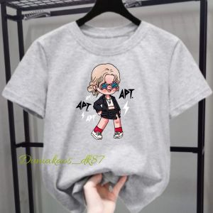 Kaos Anak Cewek Motif APT Kaos Oblong Anak Perempuan Lengan Pendek 2-12 Tahun