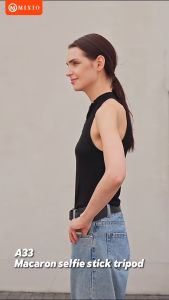 MIXIO A33 MACARON 80CM Tripod Tongsis Bluetooth Mini Selfie Stick