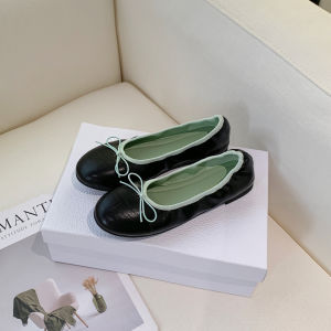 MIFEI | Bow Soft Bottom Ballet Flats Silver