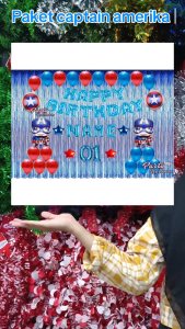 Paket Happy Birthday Murah Anak Captain America