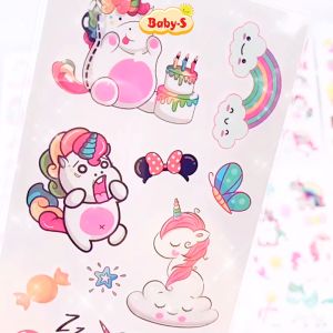 Set 2 hình xăm cho bé chống nước Unicorn cao cấp Baby-S Hình xăm dán nhiều màu sắc xinh yêu lung linh cho bé yêu thỏa thích vui chơi cùng bạn bè – SST007
