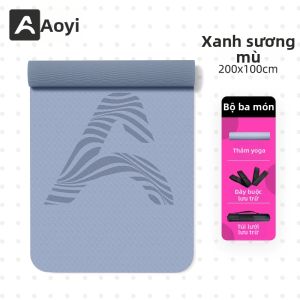 AOYI | Thảm Yoga Dày Rộng Chống Trơn Giảm Chấn Im Lặng Cho Nữ Tại Nhà
