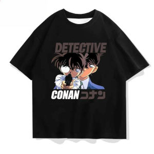 Bandai | 2026 Japanese Anime Name Detective Conan Short Sleeved Casual Sports T-shirt for Mens Summer Loose Parent-child Trend Top