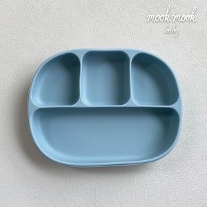 Baby Silicone Plate จานซิลิโคน สำหรับเด็ก 6 เดือน -3 ขวบ แบรนด์ mookmook baby