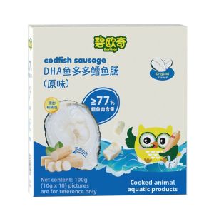 Biovillage | Cod Sausage with DHA Algal Oil No Artificial Coloring Baby Food