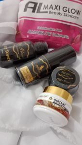 cream al maxi glow  level 1 wajah normal flek  jerawat sedikit wajah glowing