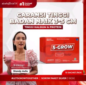 Seller Resmi S-grow Susu Peninggi Badan Cepat Rasa Strawbery Original Resmi BPOM Halal isi 10 Sachet