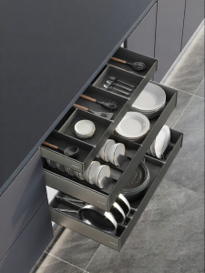 Three-layer Drawer-style Kitchen Cabinet Organizer