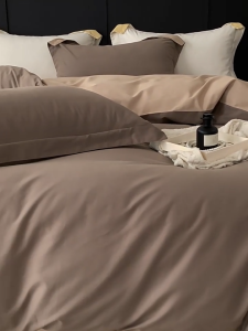 Unique 980TC Double-Sided Solid Color Bedsheet Set – 100% Cotton with Quilt – Single Queen King Sizes