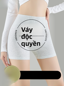 MiiOW | High-Waist Pure Cotton Safety Pants Womens Summer New Anti-Light Underwear Two-In-One Anti-Wear Leggings Base Layer Pants