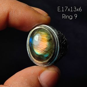 batu labrador super full klep natural 100% / batu labrador ring alpaka super / batu cincin labrador / batu labrador