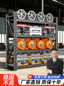 Adjustable Multi-layer Black Shelf Storage Rack Heavy-duty Commercial Warehouse Furniture Home Wall-mounted Miscellaneous Shelf