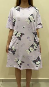 WOMEN CARTOON PYJAMAS SLEEPWEAR/BAJU TIDUR CARTOON/BAJU TIDUR SIZE BESAR/NIGHTY COTTON OFFER MURAH WITH POCKET
