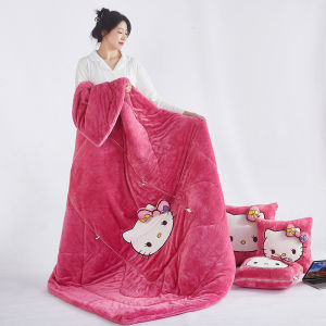 Disney Hoa Tai Nhồi Bông Dày Lông Bò Polar Khăn Trải Giường Hoạt Hình Cho Xe Hơi Phòng Làm Việc Siêu Mịn Mùa Hè 2024