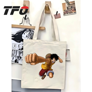 TFO Tote Bag One Piece the Straw Hat Pirates Monkey D. Luffy Versatile Ideal for College School