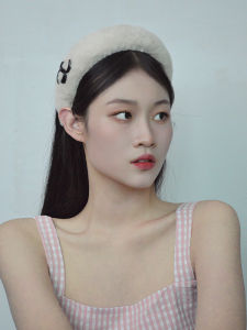 L9000 Plush Hairband Womens Wide Edge Hairband Styling Heightening Skull Top Hair Cave Autumn Winter Versatile Outdoor High-End Hair Accessories