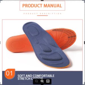 1 pair of high elastic sports insoles Soft insoles Arch support orthopedic insoles Breathable cushioning odor-proof shock-absorbing sports running insoles Foot orthopedic insoles for men and women