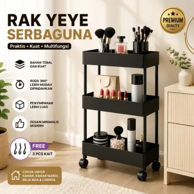 Rak Penyimpanan Serbaguna Susun 4 Rak Troli Rak Susun Multifungsi Rak yeye Rak Yoyo Rak Penyimpanan