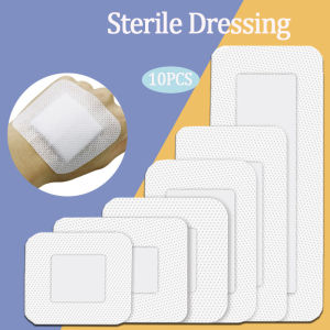 【10 tablets】Medical breathable wound dressing patch Self-adhesive non-woven wound first aid bandage patch