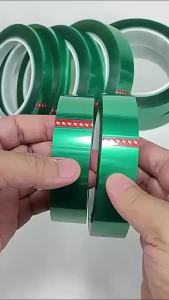 M.G.【Ready in Stock】 Green PET Film Tape High Temperature Heat Resistant Plating Shield Insulation Protection Length 33m