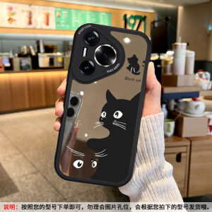 Huawei Pura80 Phone Case Mirror Funny Cat P60Pro Makeup Mirror P40/P50 Lens Full Cover P30/P20 Cartoon 70Ultra Womens New Soft Silicone Anti-Fall