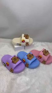 (Size 24-35) Inkayni 2128 Sandal Anak Cowok Cewek Karakter Capibara Sandal Selop Karet Lentur