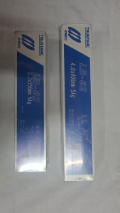 ลวดเชื่อมเหล็ก รุ่น LB62 ขนาด 3.2x350มม. ห่อ 5 กิโลกรัม ยี่ห้อ KOBELCO โกเบโก ของแท้! ผลิตจากประเทศญี่ปุ่น สำหรับการเชื่อมเหล็กทนแรงดึงสูงระดับ 550-610 นิวตันต่อตารางมิลลิเมตร (N/mm²)