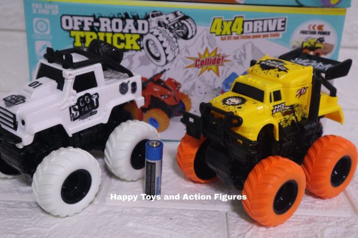 PCS MONSTER TRUCK OFF ROAD TRUCK FRICTION CAR SIZE: INCHES