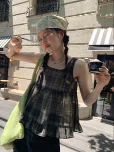Mixd | Vintage Check Sleeveless Top
