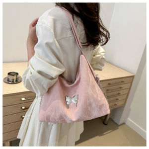 Large Capacity Commuter Dual Shoulder Armpit Bag Womens 2025 New Versatile Chain Single Shoulder Bag Student Class Tote Bag