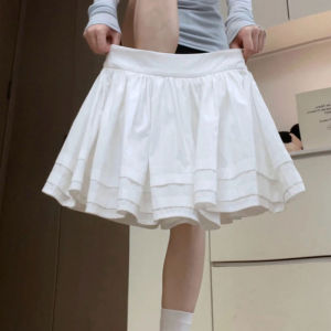 LANMENGYA | White A-line Fluffy Hemispherical Skirt