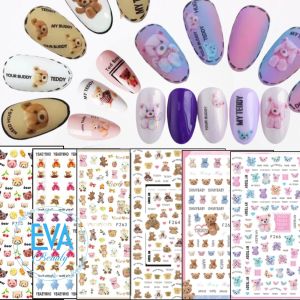 Miếng Dán Móng Tay 3D Chống Nước Chủ Đề Hoạt Hình Cartoon Colecction Hoạ Tiết Chú Gấu Dễ Thương Cute Bear F135 - F136