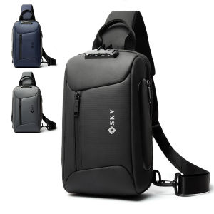 SKV Plain Men Chest Bag Man Crossbody Bag Bum Beg Dada Lelaki Beg Sandang Laki 斜挎包男 胸包男 W20081