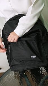 PRAGJA Backpack Pria wanita Waterproof Tas Ransel cowo backpack Black Tas sekolah Tas kuliah
