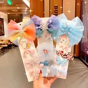 BOBOHO - SET AKSESORIS RAMBUT BERSALJU JEPIT RAMBUT ANAK-ANAK HIASAN KEPALA JEPIT RAMBUT PUTRI BAYI PEREMPUAN KLIP RAMBUT GADIS KECIL