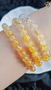 Premium Grade Ombre Gradient Golden Healer Hematoid Quartz Bracelet