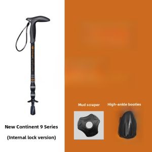 Pioneer Carbon Fiber Trekking Poles Ultra-light Hiking Outdoor Camping Traveling Crutch Externally Lock T-handle Walking Sticks