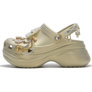 Crocs | Dép Crocs Bae Dành Cho Nữ Với Hoa Ngọc Trai Lấp Lánh Dép Guốc Cổ Điển - Giày Đi Biển & Ngoài Trời Chống Thấm Nước Bằng Vải Polyester