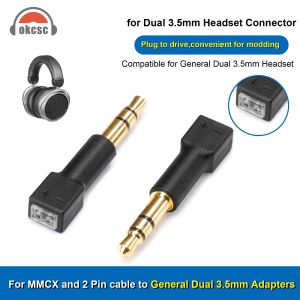 OKCSC Headphones Conversion Pin Connector 0.78mm to 2.5mm/mmcx to 2.5mm Adapter for Hifiman HE350 HE440S HE440i HE560 HE1000