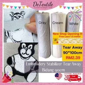 DeTextile Tear Away Embroidery Stabilizer 90cm Wide Easy Tear Backing for Embroidery Machine & DIY Sewing