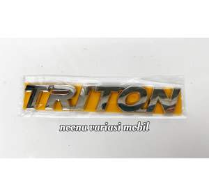 Logo Emblem TRITON warna chrome